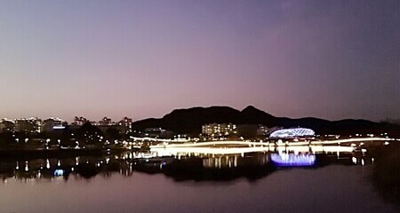 밤에 본 세종시호수공원