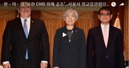 한ㆍ미ㆍ일 "북한 CVID 위해 공조"…서울서 외교장관회담 / 연합뉴스TV
