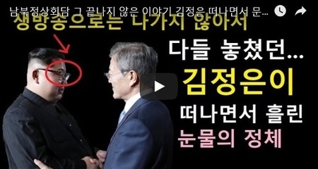 남북정상회담 그 끝나지 않은 이야기 김정은 떠나면서 문재인 대통령 낲에 남긴 이야기 트럼프 북미 정상회담 