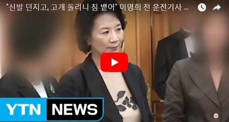  "신발 던지고, 고개 돌리니 침 뱉어" 이명희 전 운전기사 폭로/YTN